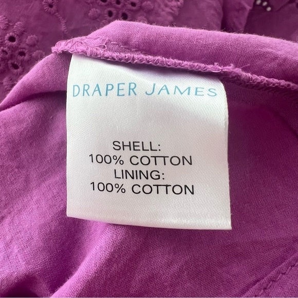 Draper James Maddie Babydoll Eyelet Dress Purple XL - Picture 11 of 11